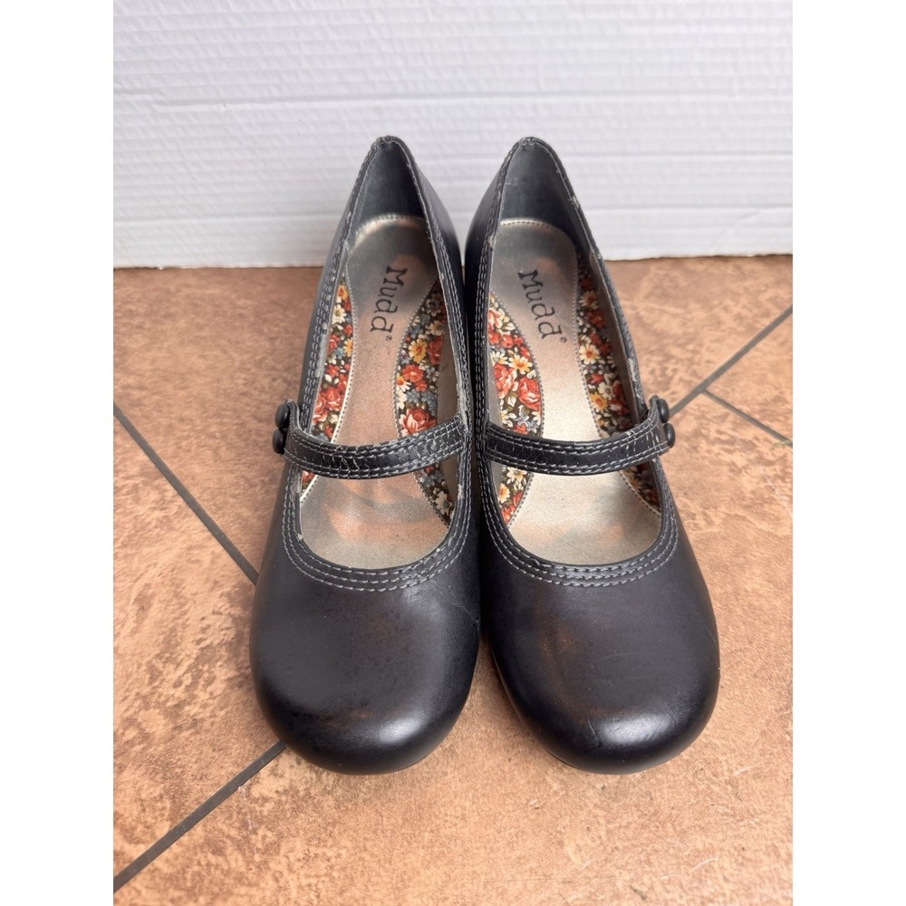 Vintage Mudd Black Kitten High Heel 2" Mary Jane Size 8m - Picture 2 of 13
